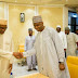 Photos: Buhari meets with Saraki, Dogara over 2016 budget