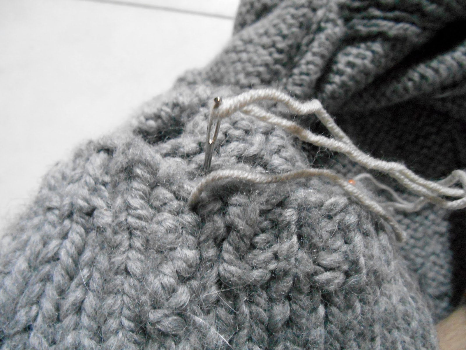 Solène Knits Fixing day How to shorten sleeves