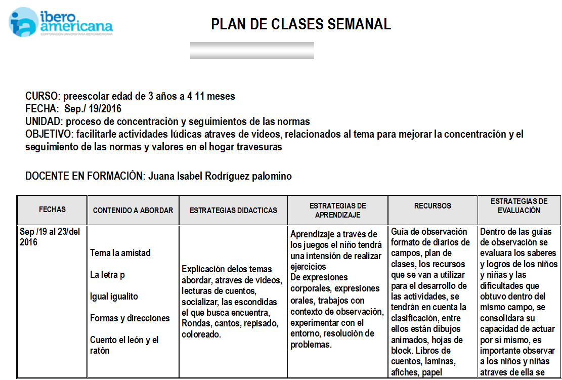 planes de clases