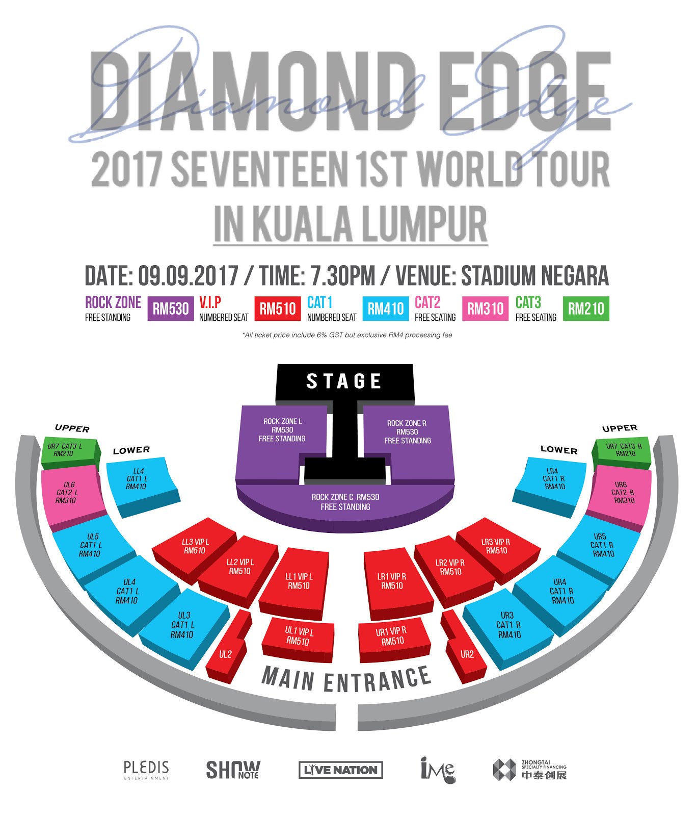 SEVENTEEN to bring “2017 SEVENTEEN 1ST WORLD TOUR "DIAMOND EDGE" to
