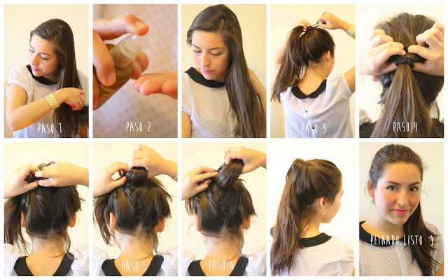 PEINADOS CON COLETAS FÁCILES by maquillajebellezamujer.blogspot.com