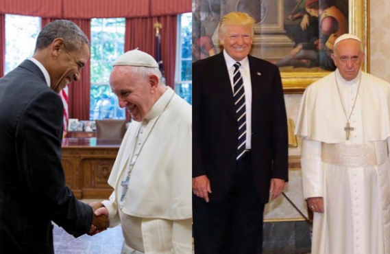 Obama and Pope Francis vs Trump and Pope Francis...lol