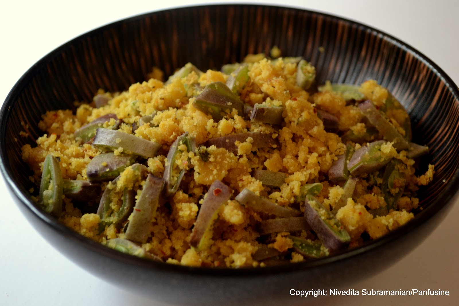 Day 303 Purple Broad Beans 'Usli' (Garbanzo & broad bean stir fry)