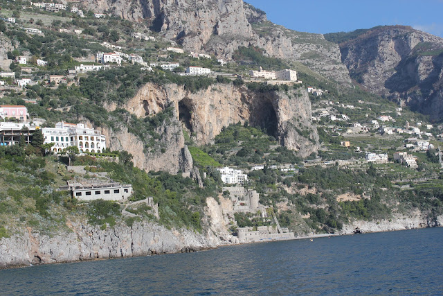View from ferry from Positano to Amalfi