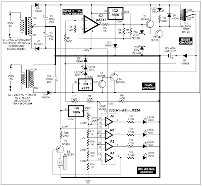 AUTOMATIC BATTERY CHARGER CIRCUIT BASIC ELECTRONIC PROJECT | BASIC