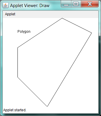 Develop a program to draw a polygon.