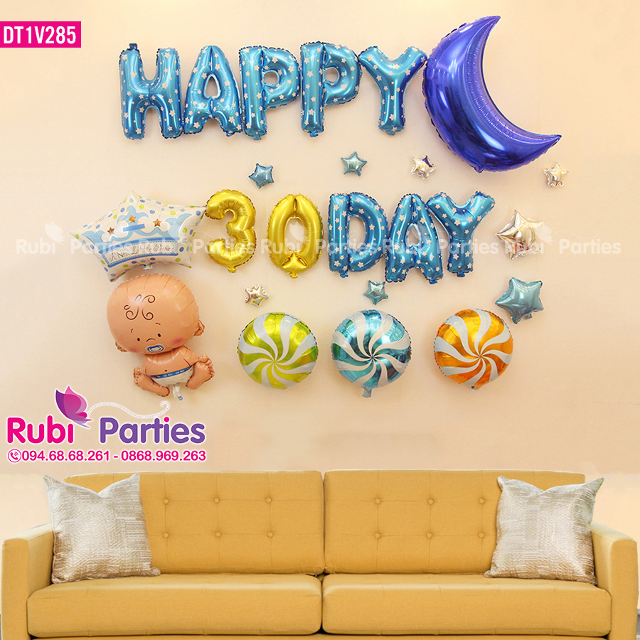 Bóng trang trí đầy tháng cho bé ở Cổ Nhuế 1 Bong trang tri day thang cho be o Co Nhue 1
