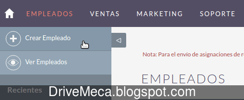 Damos click a Crear Empleado Damos click a Crear Empleado