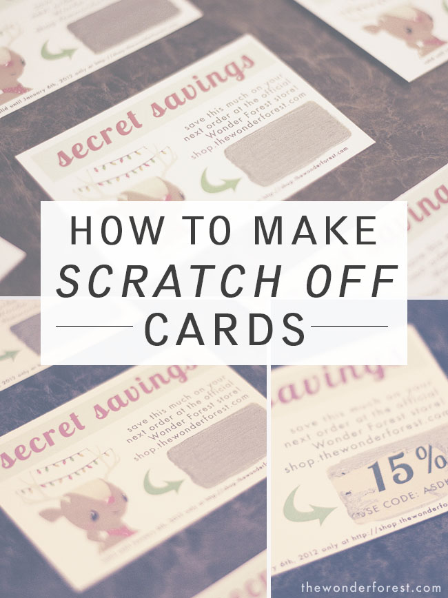 How To Make Your Own Scratch Off Cards DIY TIME Wonder Forest 