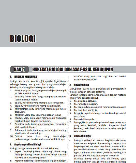 Rangkuman Biologi Sma Pdf