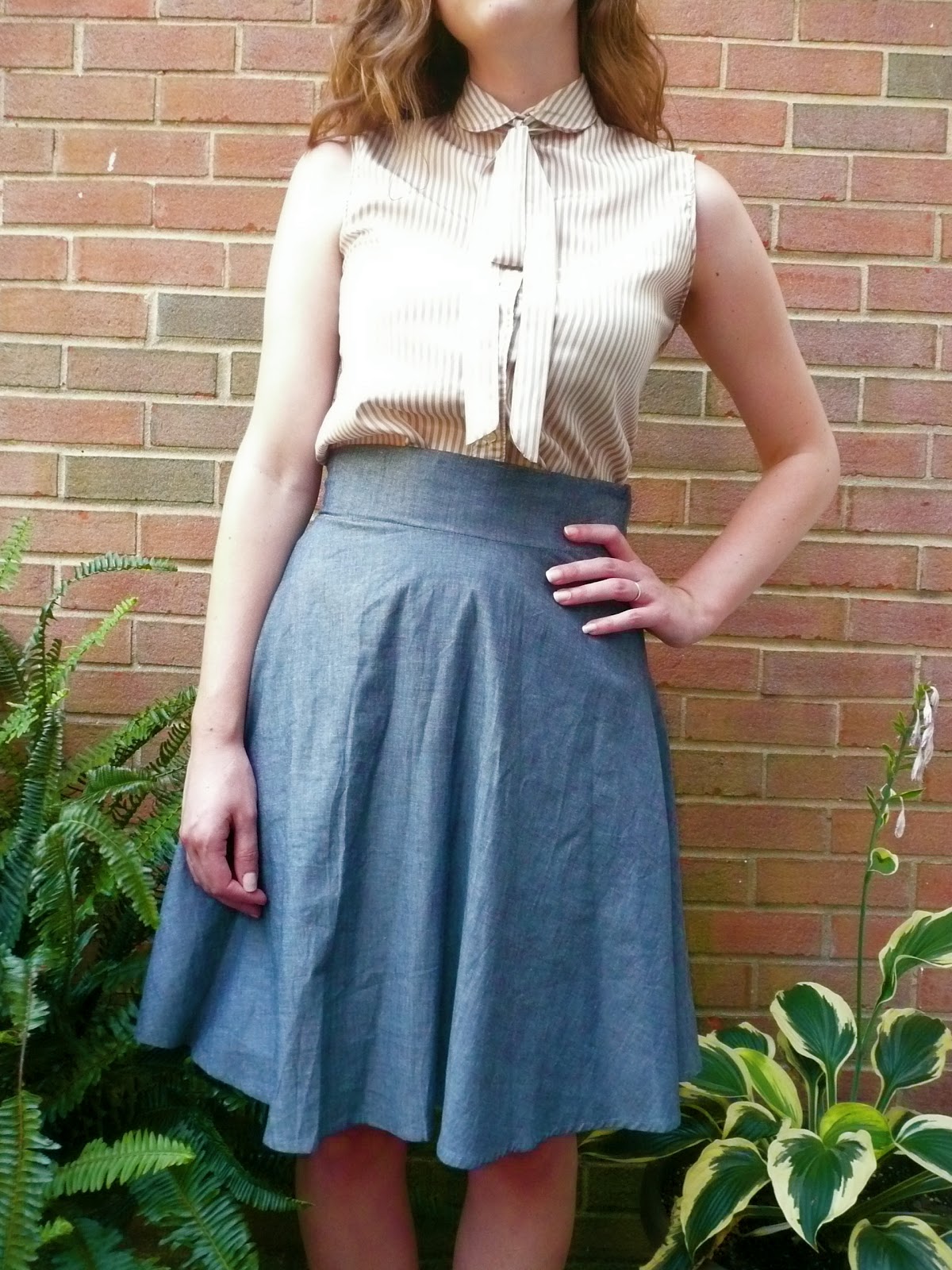 Refashion Coop Tie Neck Blouse Tutorial