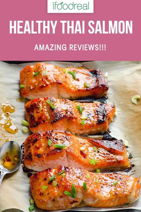Thai Salmon Recipe with easy healthy sweet chili sauce oven baked in winter or grilled on cedar plank in summer. Read rave reader reviews yourself. #ifoodreal #cleaneating #salmon #healthy #recipe #recipes #lowcarb #keto #glutenfree Thai Salmon Recipe with easy healthy sweet chili sauce oven baked in winter or grilled on cedar plank in summer. Read rave reader reviews yourself. #ifoodreal #cleaneating #salmon #healthy #recipe #recipes #lowcarb #keto #glutenfree