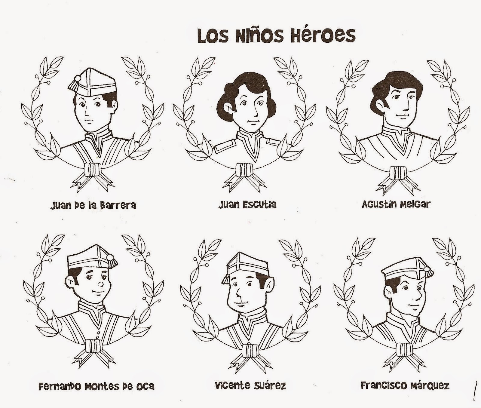 Los Niaos Heroes Para Colorear