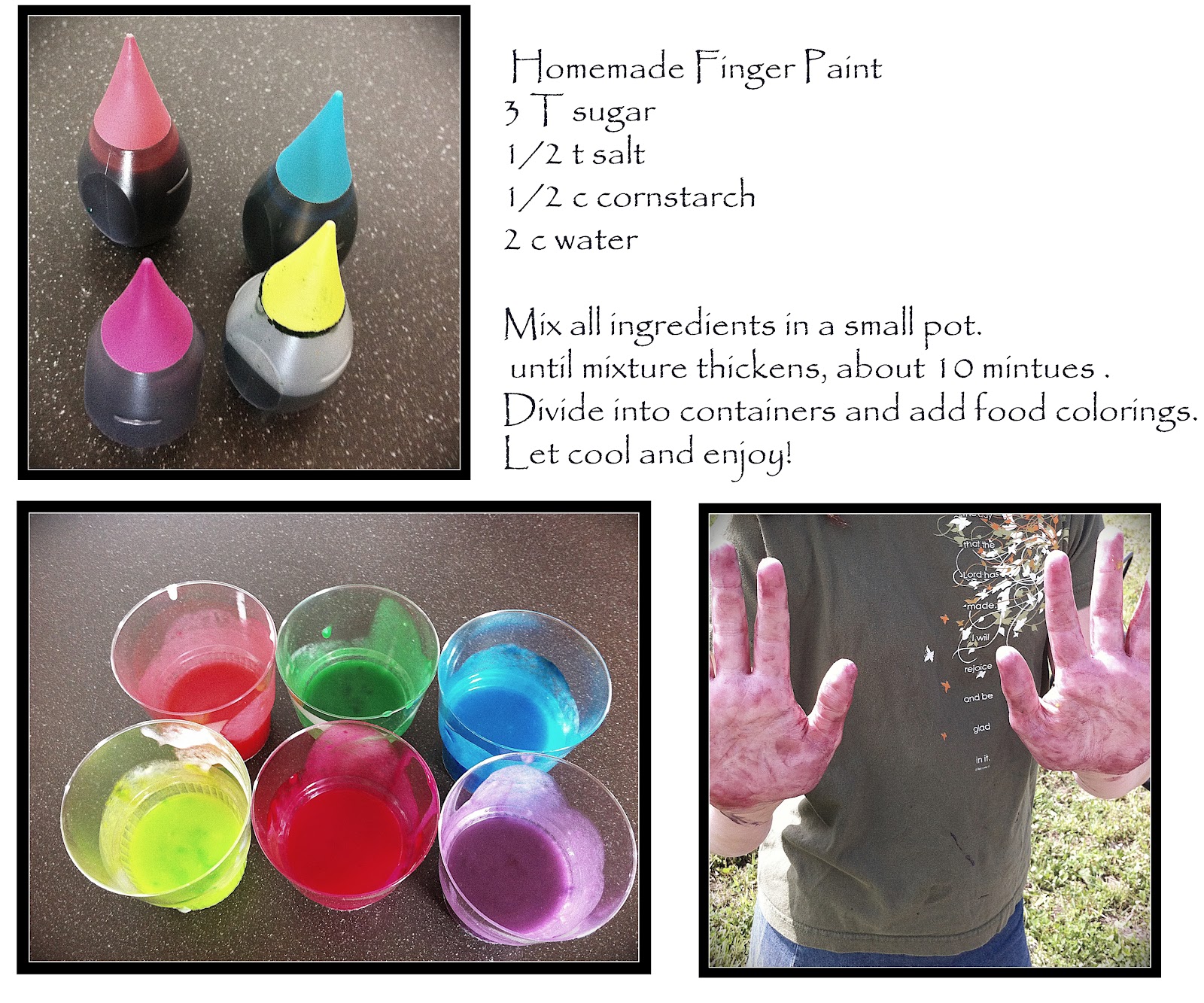 the vintage box Embracing the Messy {finger paint recipe}