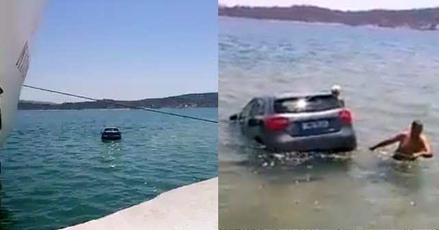 Δείτε το βίντεο : Mercedes έπεσε στο νερό στα Φέρρυ μποτ στο Μεγάλο Πεύκο beteranizhta.blogspot.gr