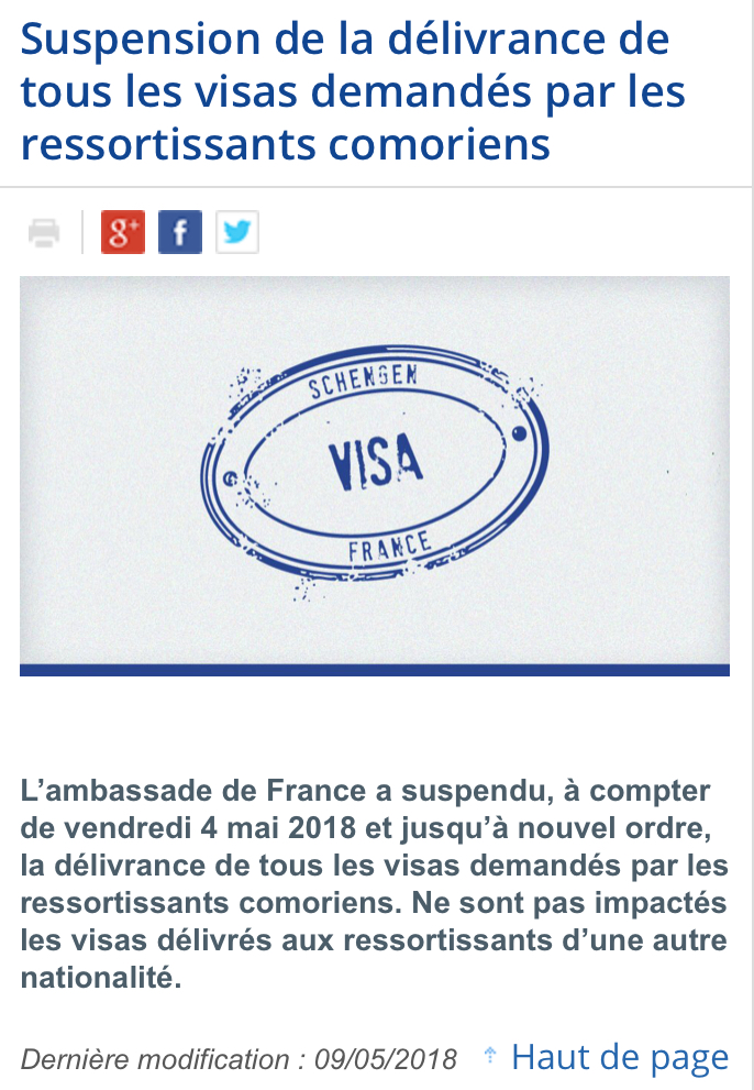 Du visa d'entrée en France comme nouvelle arme de guerre contre l'État