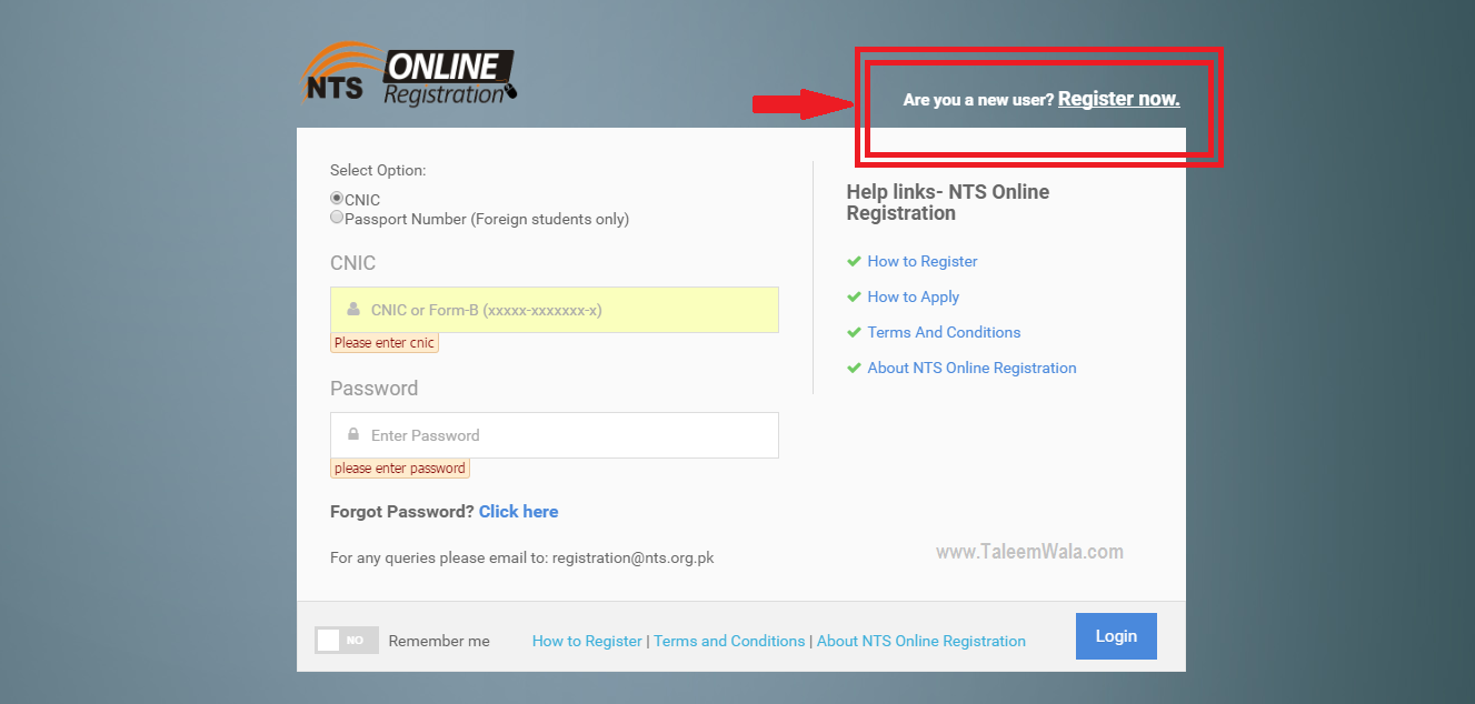 How to Register with NTS online and for Free?