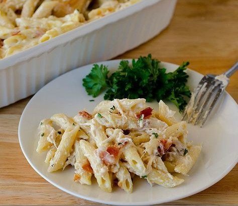 Chicken-Bacon-Ranch Baked Penne Chicken-Bacon-Ranch Baked Penne