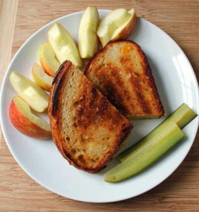 Grilled cheese, apples, pickles!