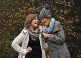 Friends laughing together. Friends laughing together.