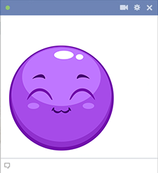 Purple Happy Smiley Face