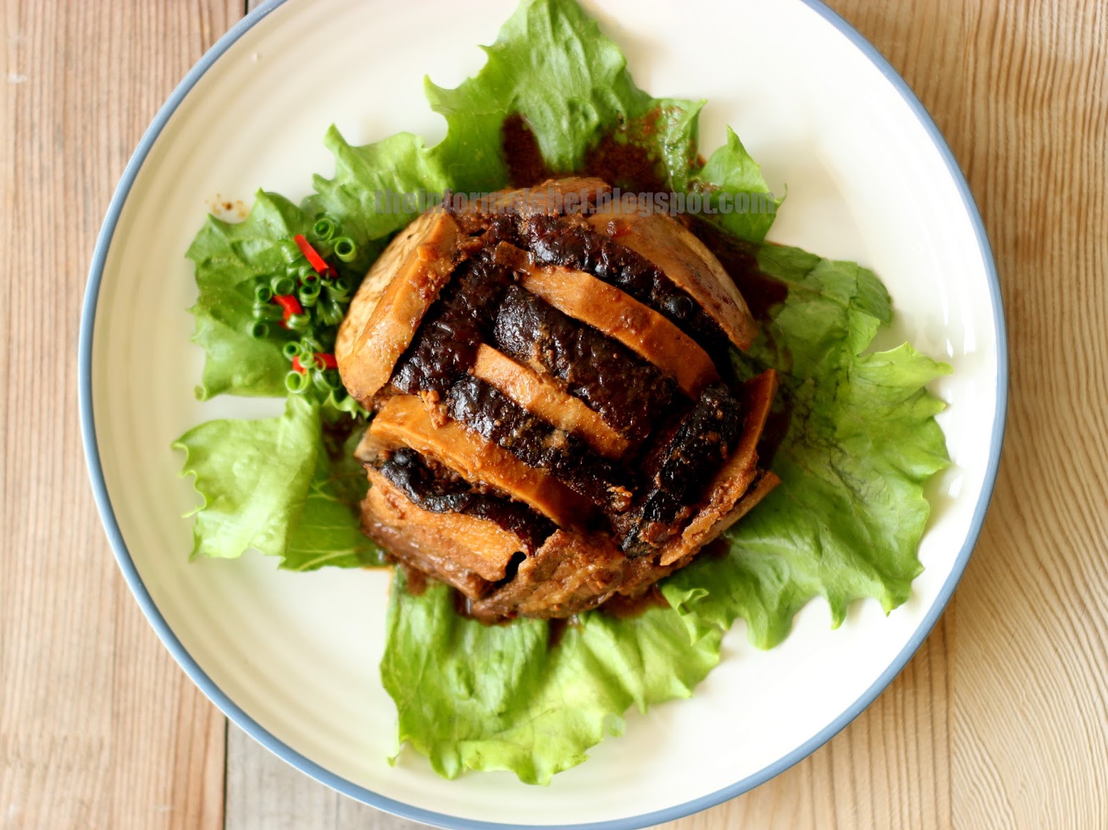 The Informal Chef: Pork Belly with Taro (Yam) / Wu Tau Kau Yoke 芋頭扣肉