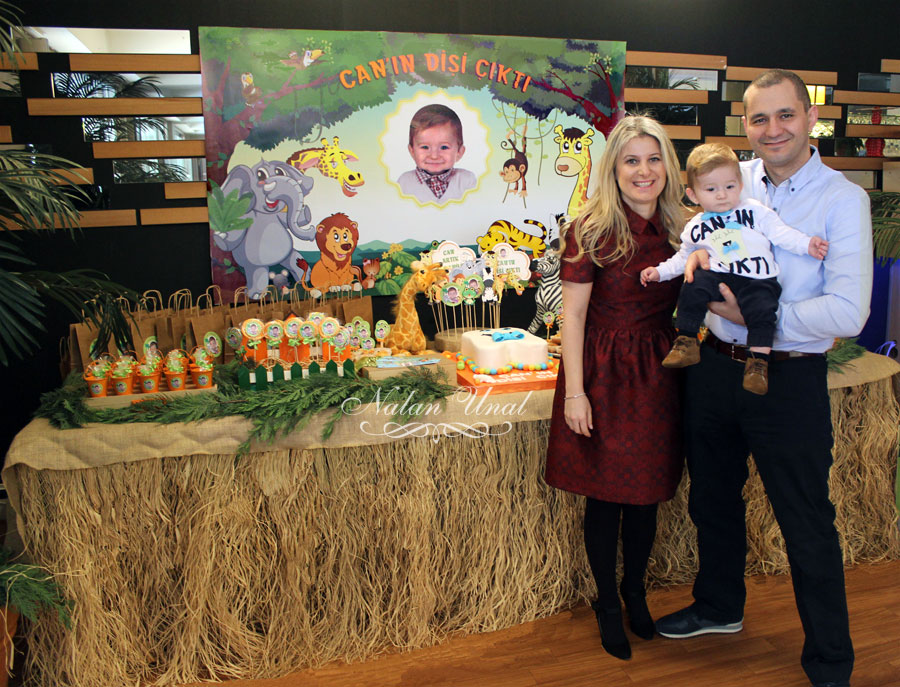 orman temalı doğum günü partisi şeker büfesi