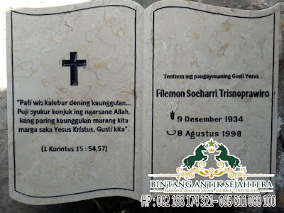 Nisan Buku Marmer, Nisan Makam Marmer Buku, Jual Batu Nisan Model Buku