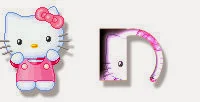 Alfabeto de Hello Kitty en diferentes posturas N. 