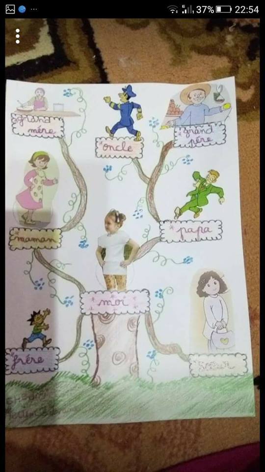 كيفية رسم شجرة العائلة السنة الثانية ابتدائي