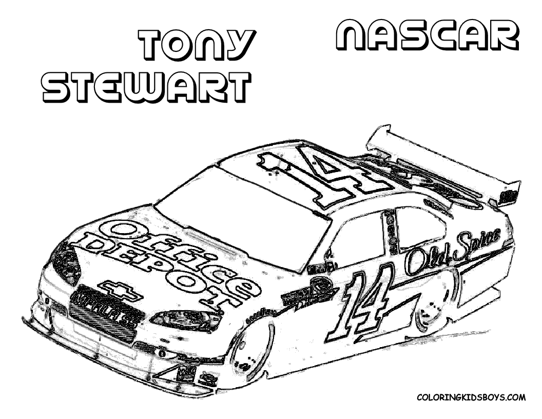 nascar coloring 18 pages - photo #10