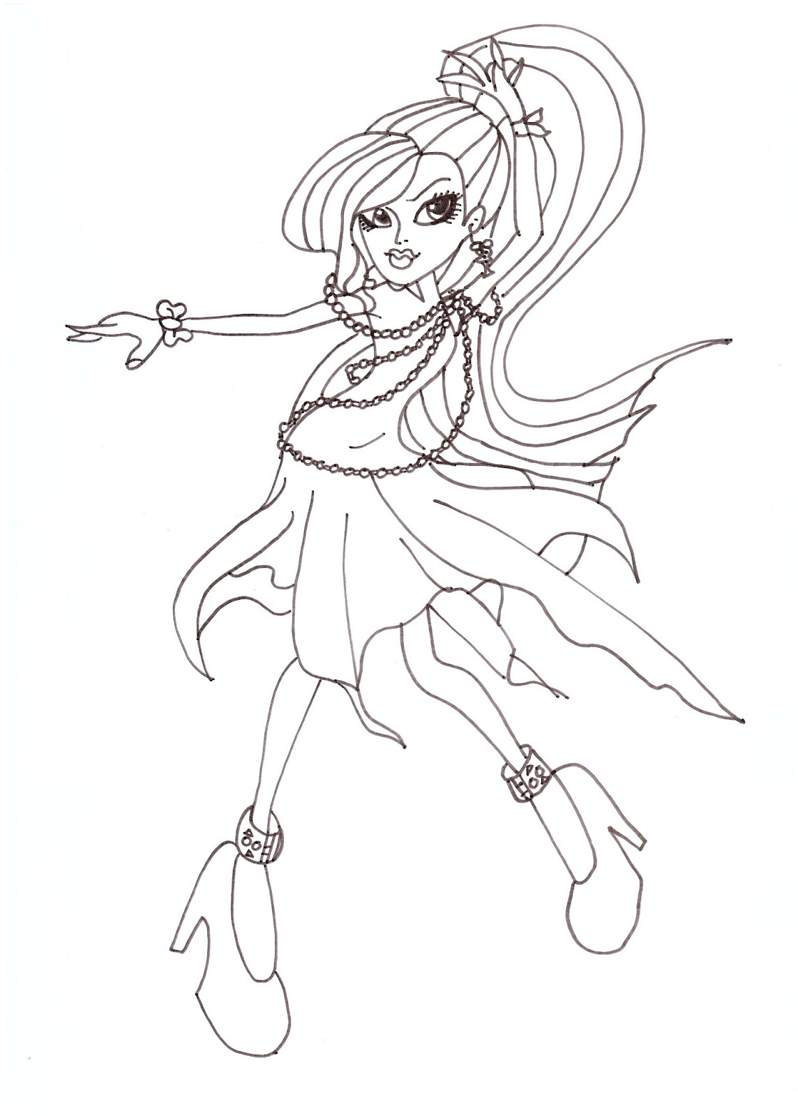 Free Printable Monster High Coloring Pages Spectra Dot Dead