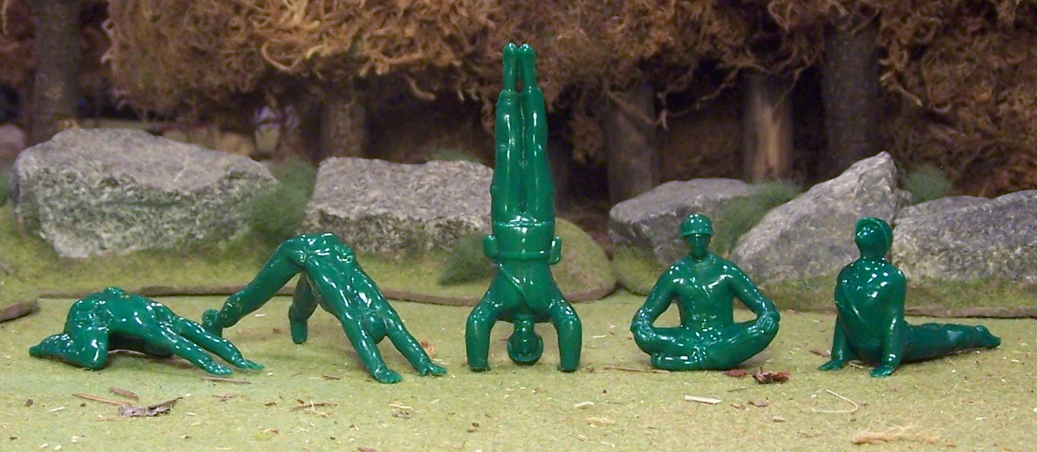 WWII Plastic Toy Soldiers Brogamats Yoga GIs