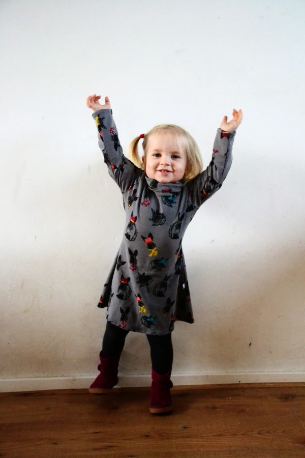 Cowl Neck Jumper Dress. Pattern by Heidi&Finn. Pienkel.com