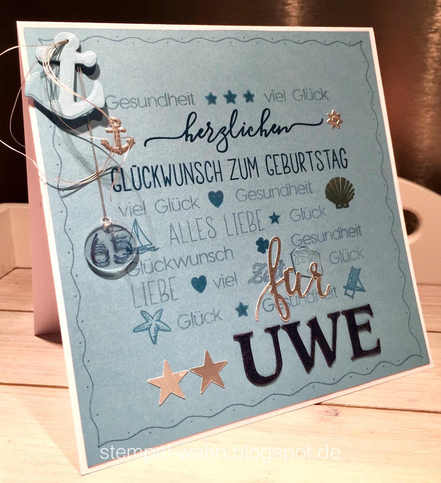 Stempel-Wahn: Karte zu 65. Geburtstag
