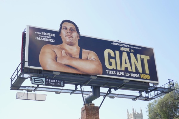 Andre The Giant extension cut-out billboard Highland Avenue Andre The Giant extension cut-out billboard