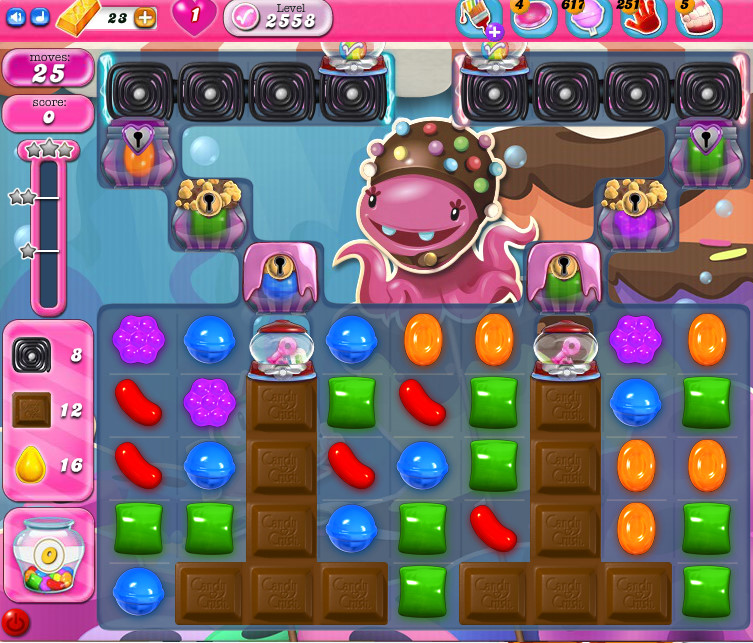 Candy Crush Saga level 2558 Candy Crush Saga level 2558