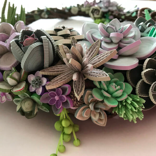 Quilled Succulent Wreath Licia Politis