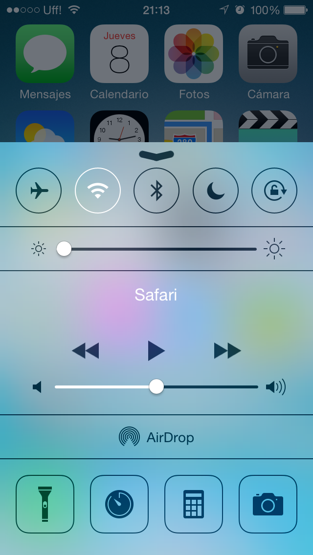 Cómo ajustar brillo de pantalla en iOS 8