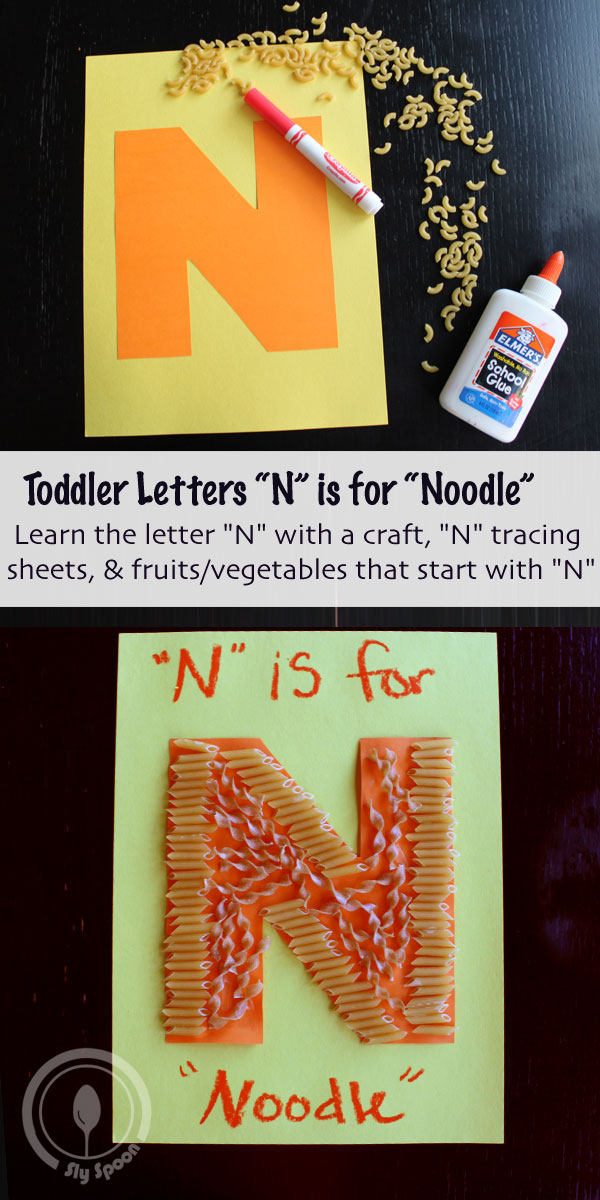 Sly Spoon Toddler Letters "N" is for "Noodle"