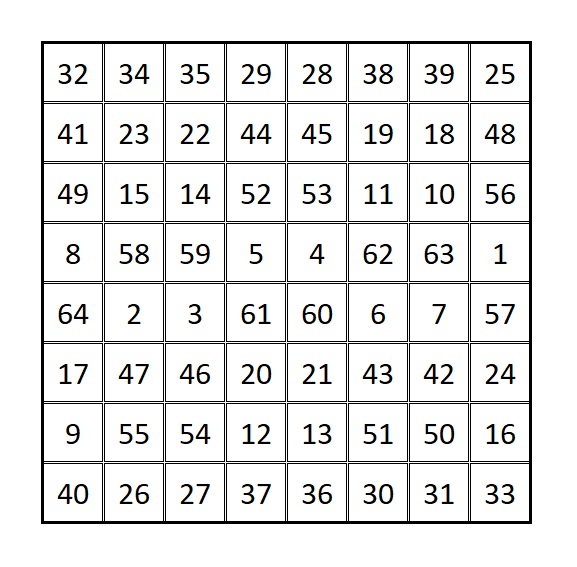 Math Magic Mystery: 8x8 Math magic square