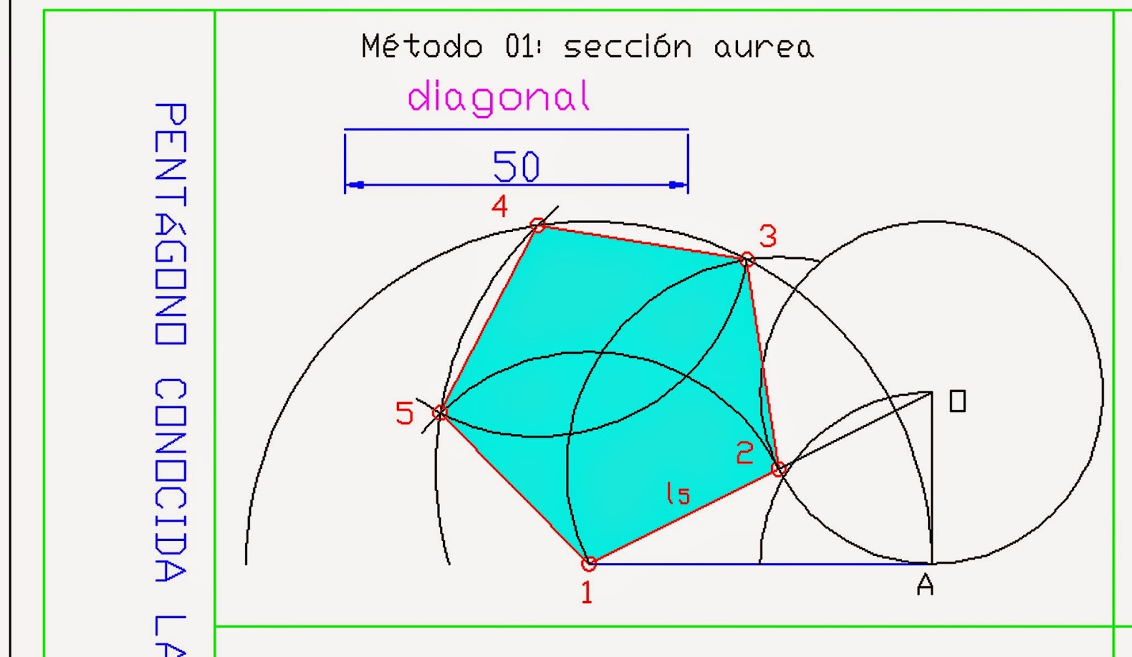 Diagonal De Um Pentágono ENSINO Diagonal De Um Pentágono ENSINO
