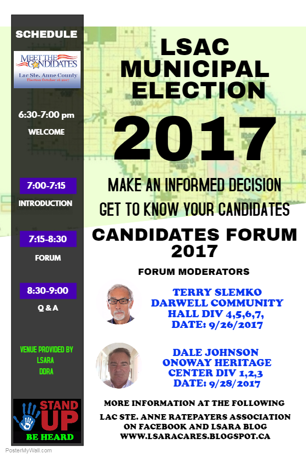 LSAC Municipal Election 2017 Candidate Forums LAC STE. ANNE AND