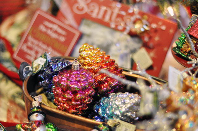 glittered ornaments