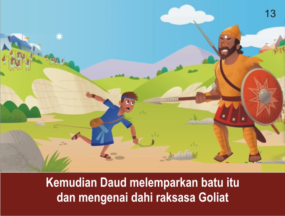 Komik Alkitab Anak Daud Melawan Goliat