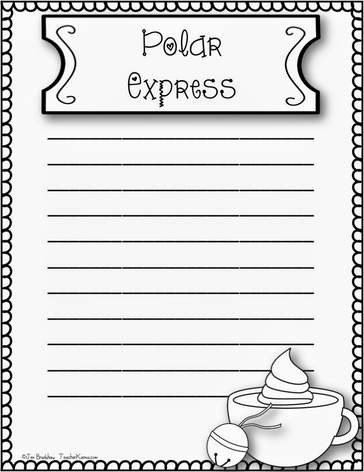 FREE  Polar Express journal topics and writing paper.  TeacherKarma.com