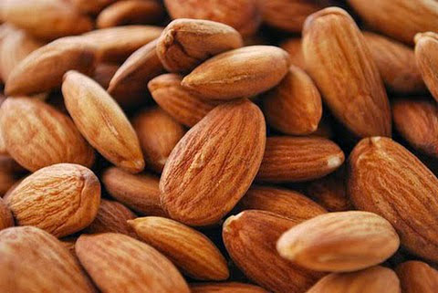 Heap of almonds