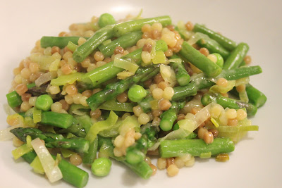 Fregola with spring vegetables