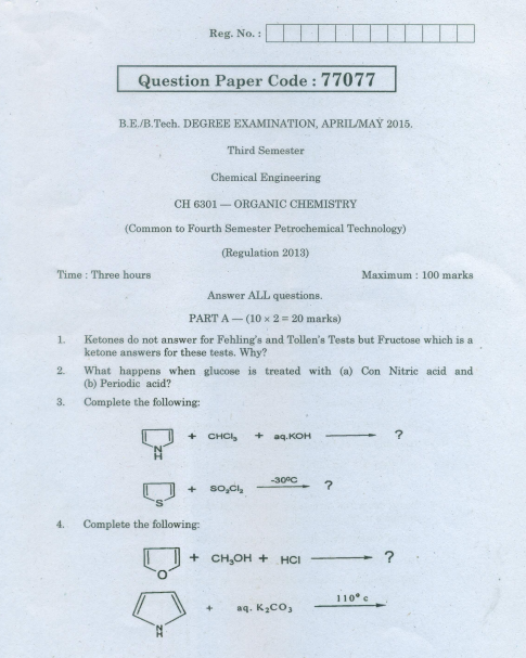 University chemistry papers