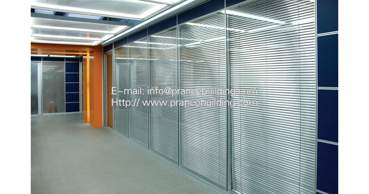 glass partition Powder Coating glass louver partition,Philippines